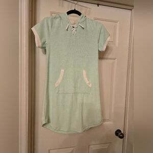 Mint Green Hooded Kids Dress